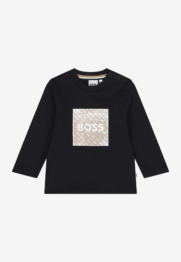 Hugo Boss Kids Baby Boys Long-Sleeved T-shirt Black J52715/09B_BLACK