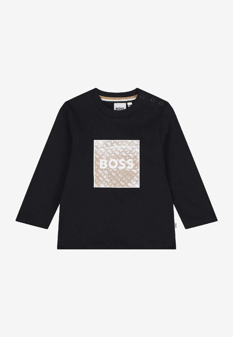Hugo Boss Kids Baby Boys Long-Sleeved T-shirt Black J52715/09B_BLACK