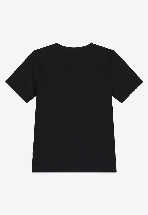 Hugo Boss Kids Boys Logo Print T-shirt Black J52724/09B_BLACK