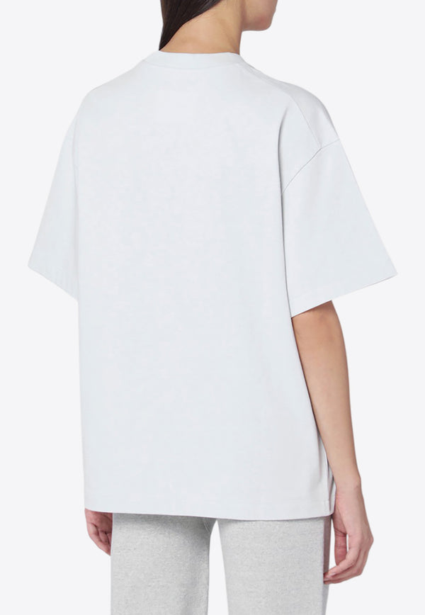 Jil Sander Logo Print Oversized T-shirt Gray J53GC0009J45148/R_JILSA-058