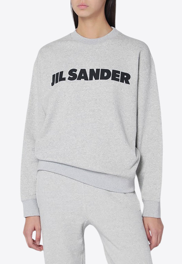 Jil Sander Logo Print Crewneck Sweatshirt Gray J53GU0003J20010/R_JILSA-052