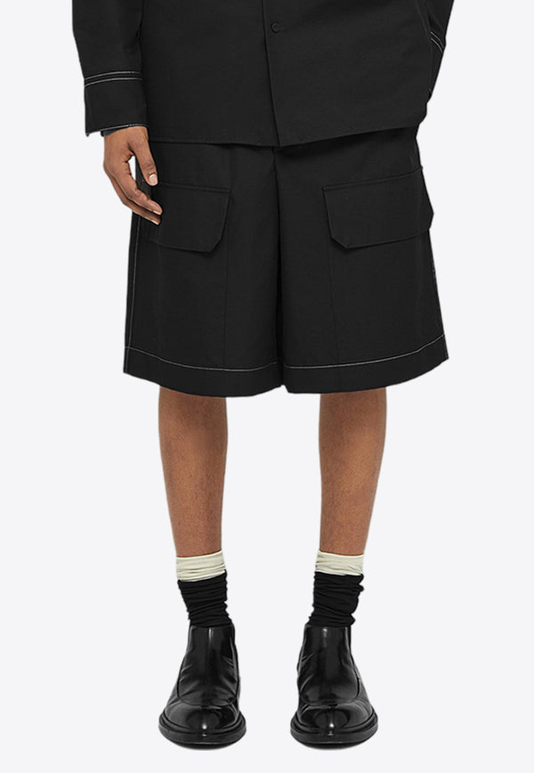 Jil Sander Elasticated Cargo Shorts Black J61KA0027BLACK