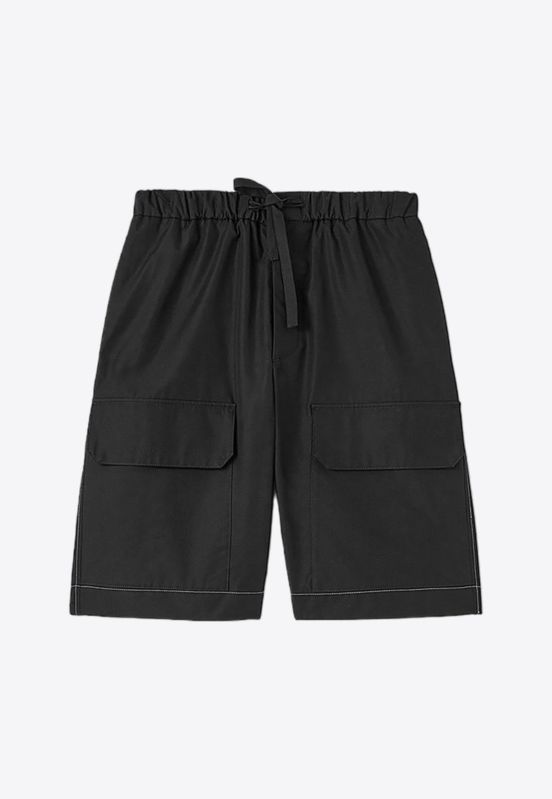 Jil Sander Elasticated Cargo Shorts Black J61KA0027BLACK