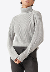 Eleventy Turtleneck Rib Knit Sweater Gray J81MAGJ50MAG0J051GREY