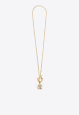 Loewe Anagram Pendant Necklace Gold J821241X08MET/R_LOEW-8130
