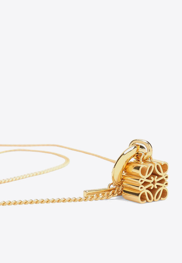 Loewe Anagram Pendant Necklace Gold J821241X08MET/R_LOEW-8130
