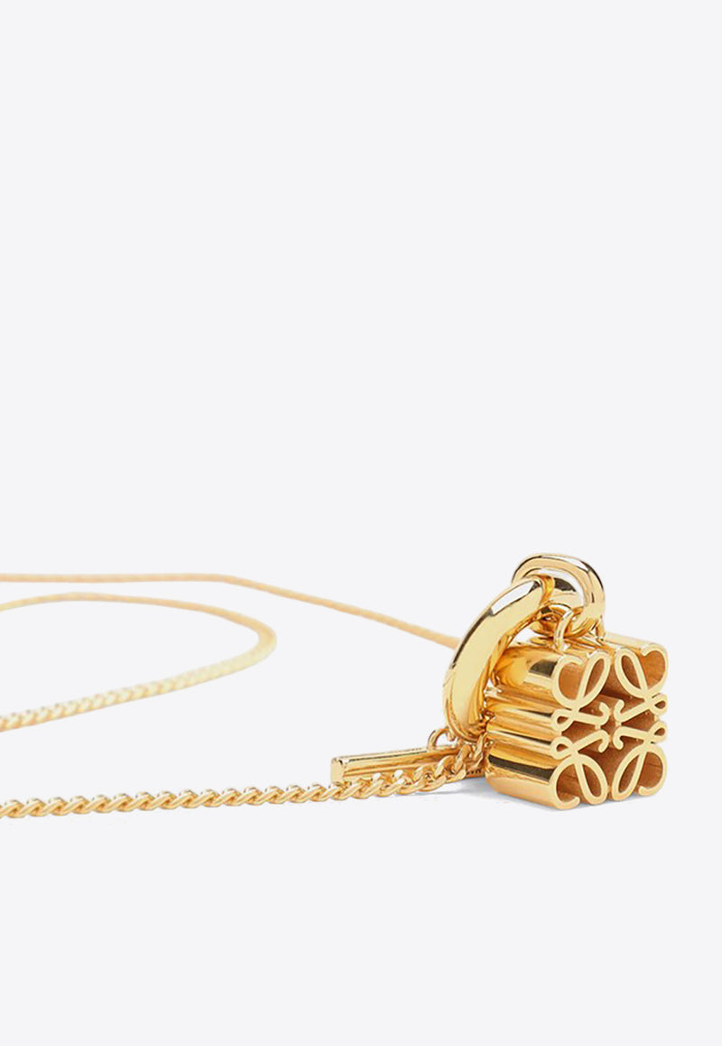Loewe Anagram Pendant Necklace Gold J821241X08MET/R_LOEW-8130