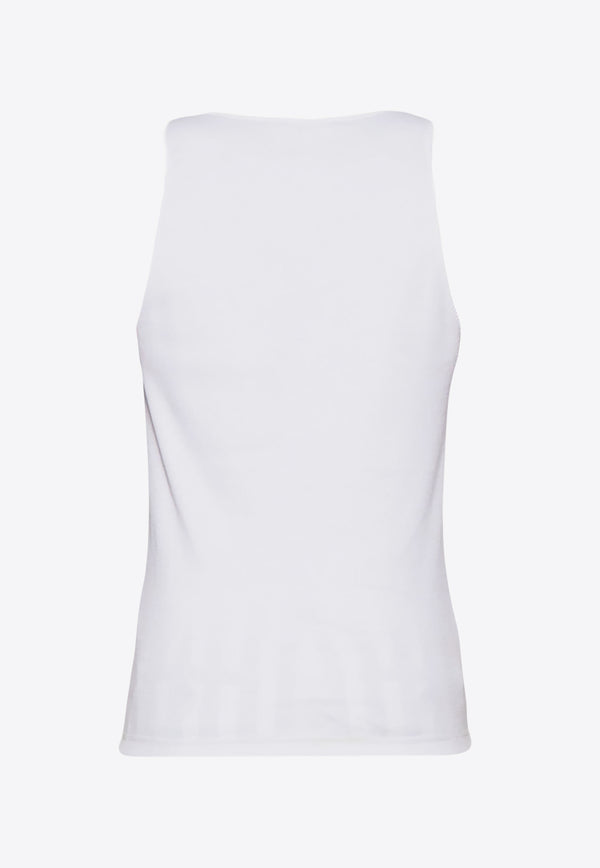 Moschino Logo Tank Top J8901 0230 1001 White