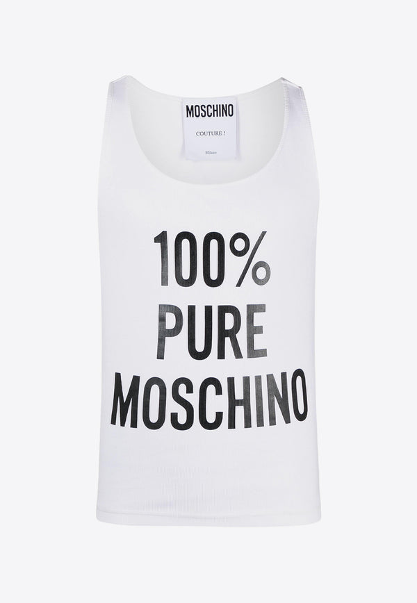 Moschino Logo Tank Top J8901 0230 1001 White