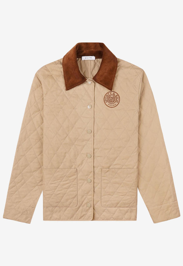Sporty & Rich Connecticut Quilted Jacket JAAW236BEBEIGE
