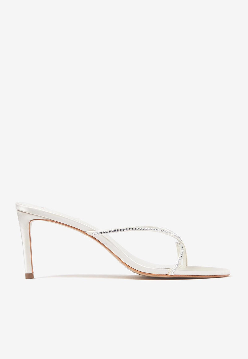 BLACK SUEDE STUDIO Jade 65 Crystal Embellished Sandals White JADE65_WHITE