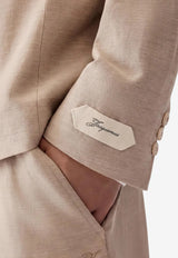 Jacquemus Melo Logo Patch Blazer Beige JAM00111AW00853_BEIGE