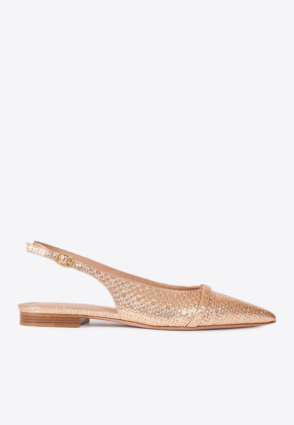 Malone Souliers Jama Pointed Flat Sandals JAMA10-3ROSE GOLD