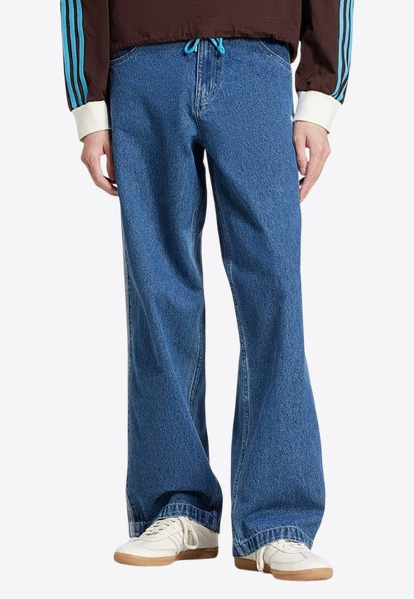 Adidas Originals Firebird Washed Straight-Leg Jeans Blue JC6234DE/R_ADIDS-ME