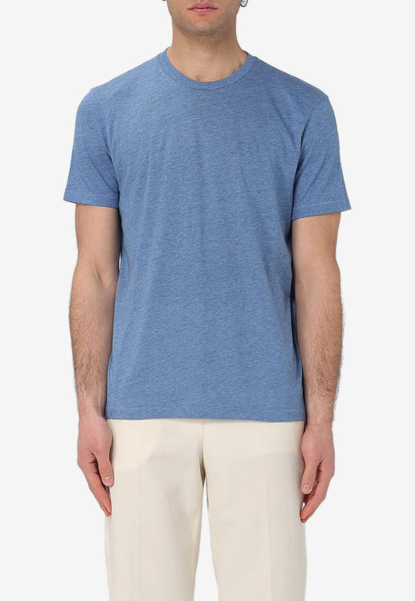 Tom Ford Short-Sleeved Solid T-shirt JCS001-JMC002S23 HB400 Blue
