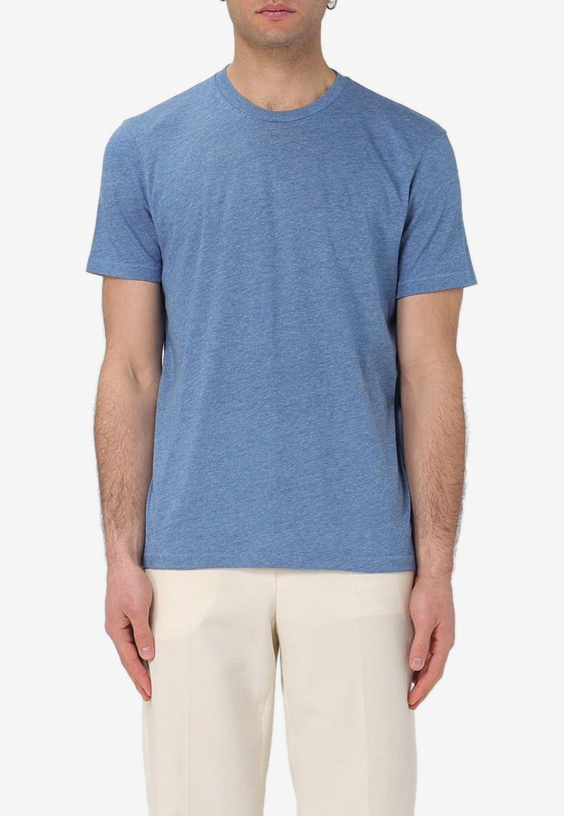 Tom Ford Short-Sleeved Solid T-shirt JCS001-JMC002S23 HB400 Blue