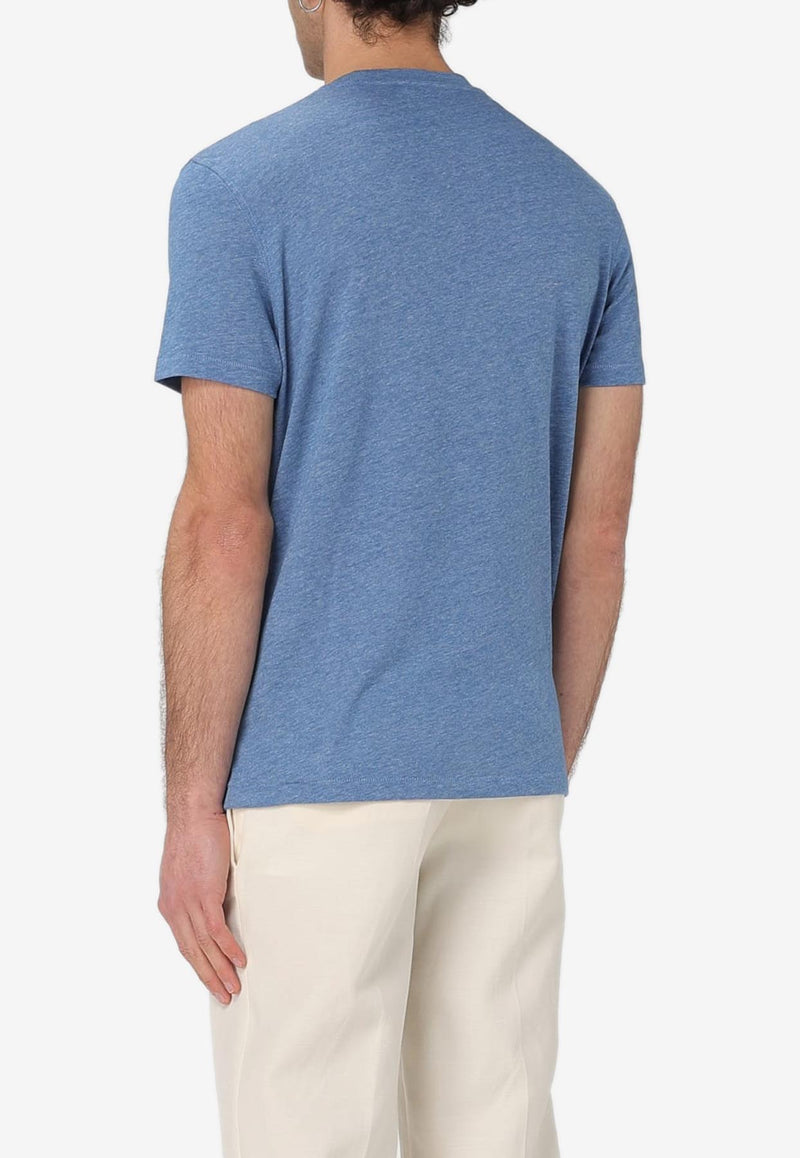 Tom Ford Short-Sleeved Solid T-shirt JCS001-JMC002S23 HB400 Blue