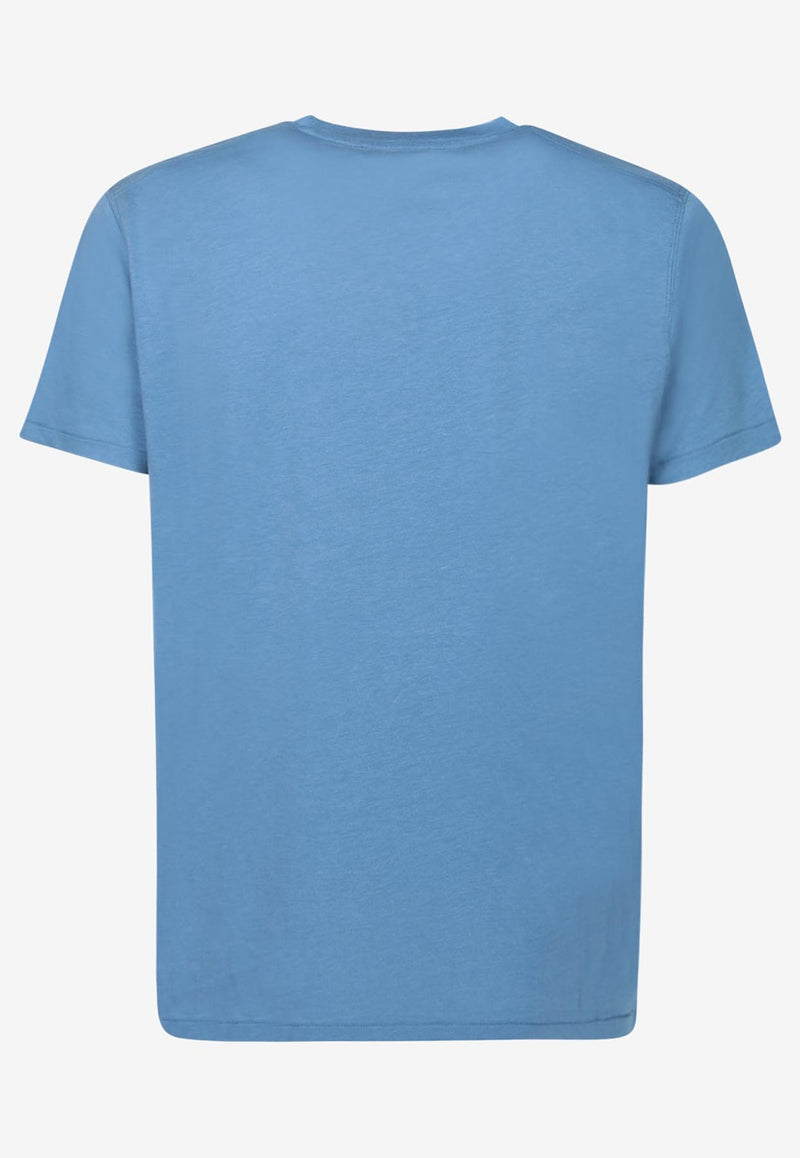 Tom Ford Short-Sleeved Solid T-shirt JCS004-JMT002S23 HB532 Blue