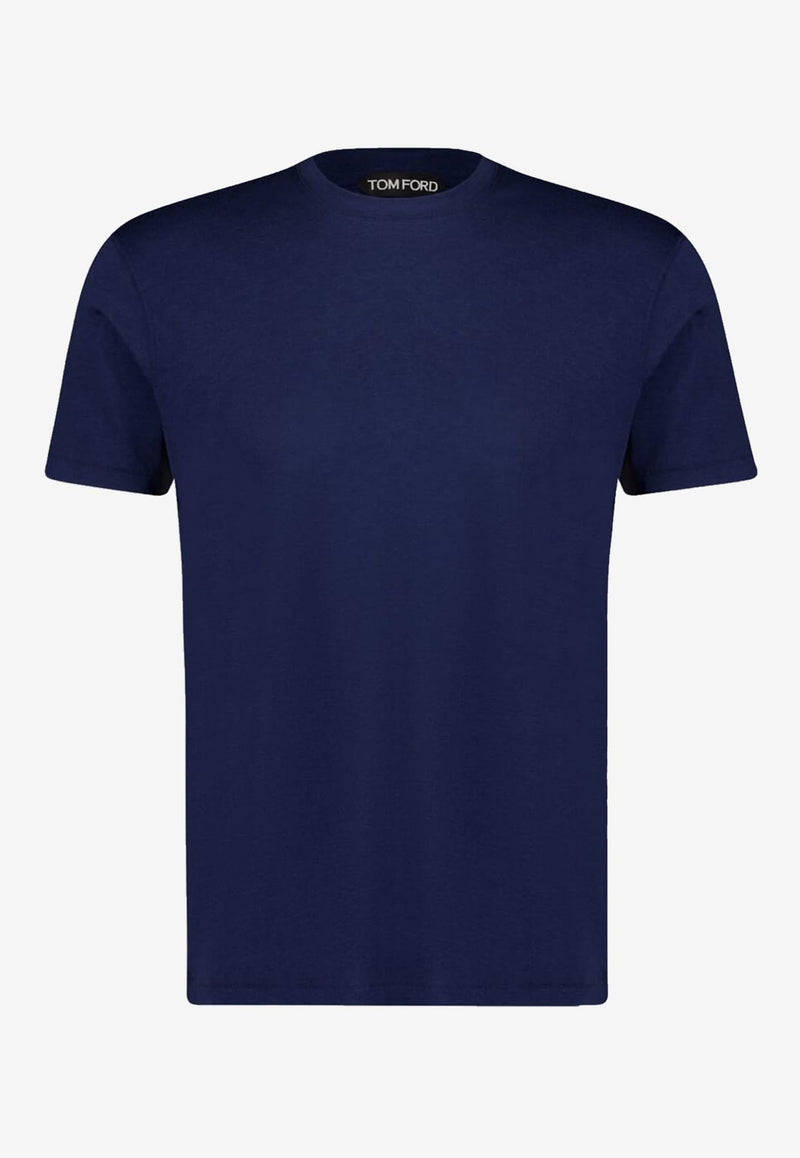 Tom Ford Basic Crewneck T-shirt Blue JCS004-JMT012 HB416
