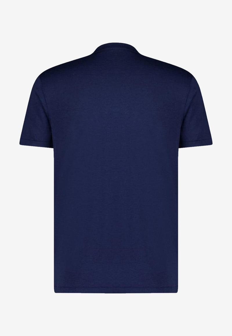Tom Ford Basic Crewneck T-shirt Blue JCS004-JMT012 HB416