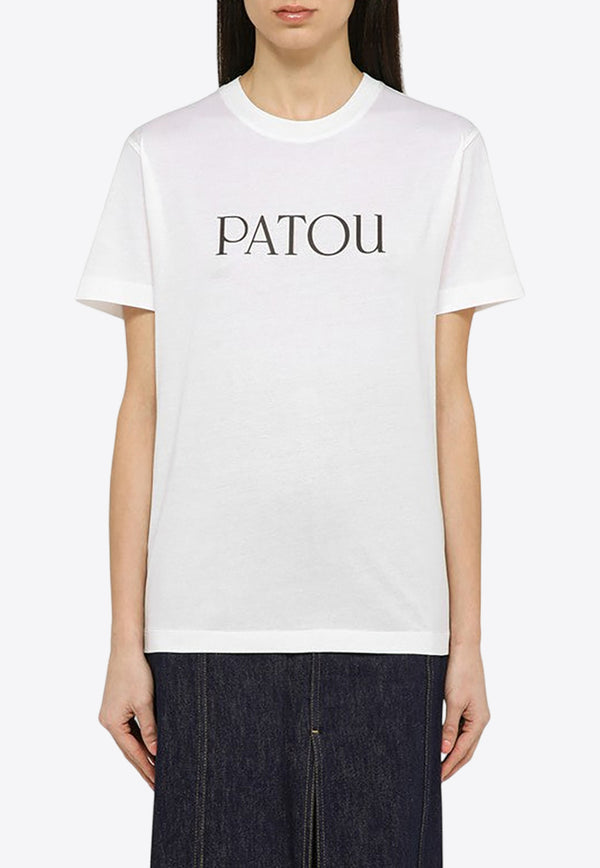 Patou Crewneck Logo T-shirt White JE0299999CO/O_PATOU-001W