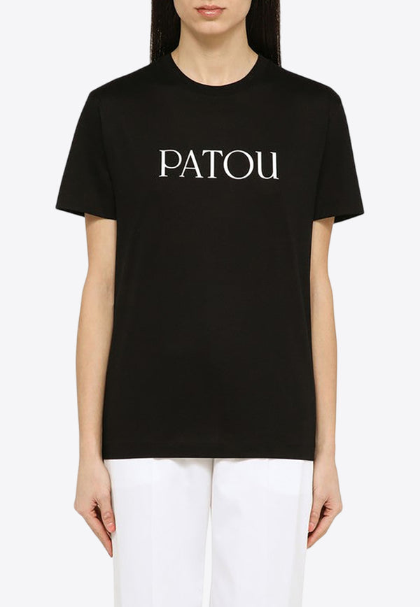 Patou Crewneck Logo T-shirt Black JE0299999CO/O_PATOU-999B
