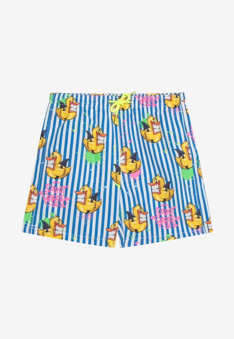 MC2 Saint Barth Kids Boys Crypto Duck Print Swim Shorts Multicolor JEA000104406H/Q_MC2-17