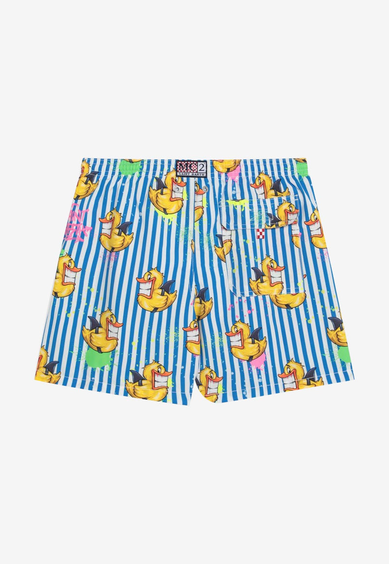 MC2 Saint Barth Kids Boys Crypto Duck Print Swim Shorts Multicolor JEA000104406H/Q_MC2-17
