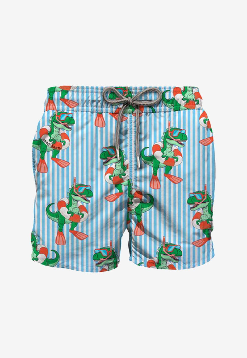 MC2 Saint Barth Kids Boys Scuba Striped Swim Shorts Blue JEA0001_BLUE MULTI