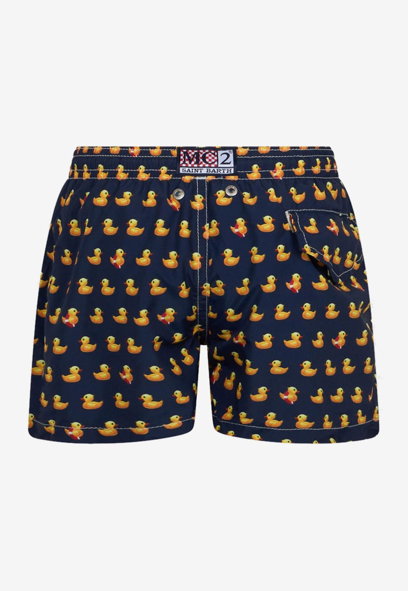 MC2 Saint Barth Kids Boys Jean Ducklings Print Swim Shorts Navy JEA000402678H/Q_MC2-61