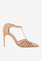 Malone Souliers Jennifer 90 Patent Leather Mules JENNIFER 90-2 BUFF