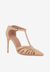 Malone Souliers Jennifer 90 Patent Leather Mules JENNIFER 90-2 BUFF