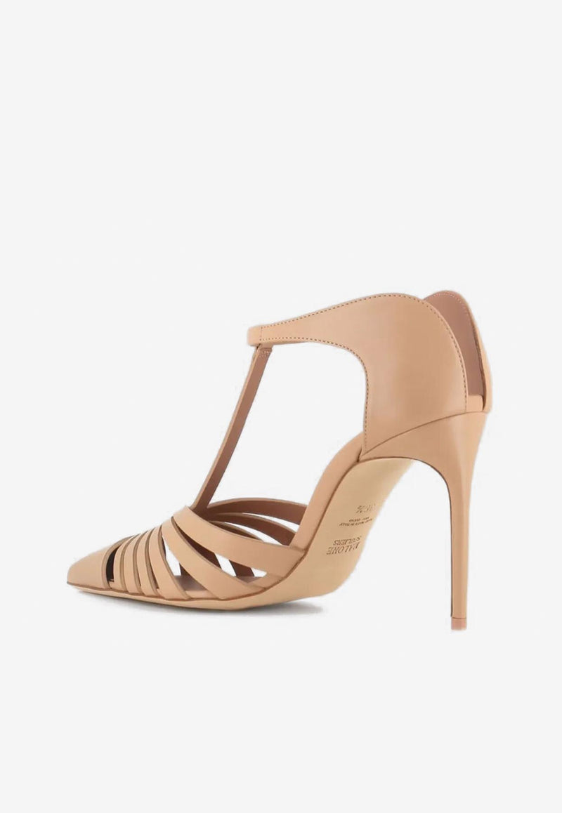 Malone Souliers Jennifer 90 Patent Leather Mules JENNIFER 90-2 BUFF