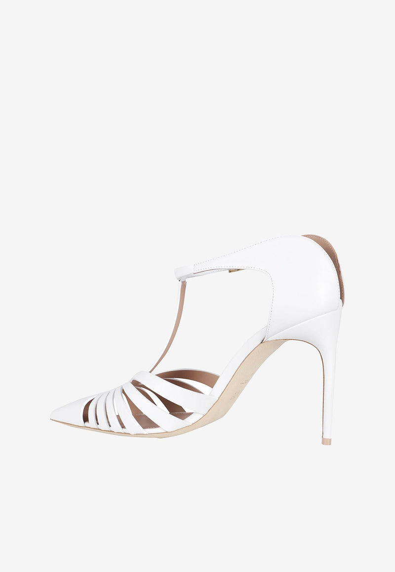 Malone Souliers Jennifer 90 Leather Mules JENNIFER 90-4 WHITE