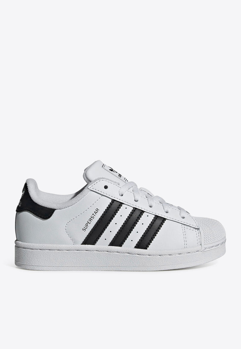 Adidas Kids Girls Superstar Low-Top Sneakers White JH9980LE/R_ADIDS-FC