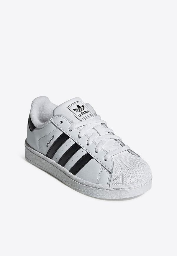 Adidas Kids Girls Superstar Low-Top Sneakers White JH9980LE/R_ADIDS-FC