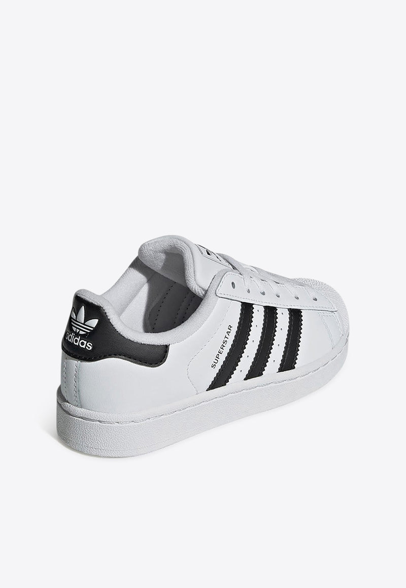 Adidas Kids Girls Superstar Low-Top Sneakers White JH9980LE/R_ADIDS-FC