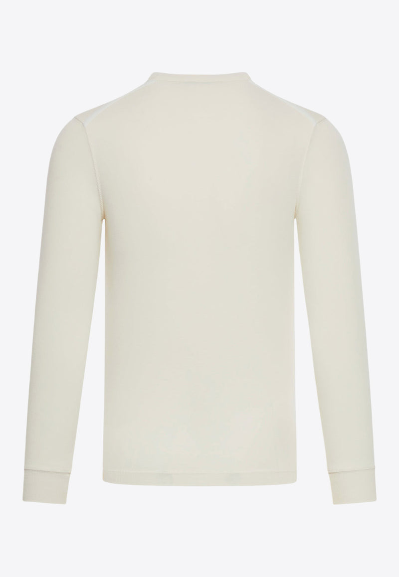 Tom Ford Long-Sleeved Ribbed T-shirt JHL005-JMT003F23 AW004 White