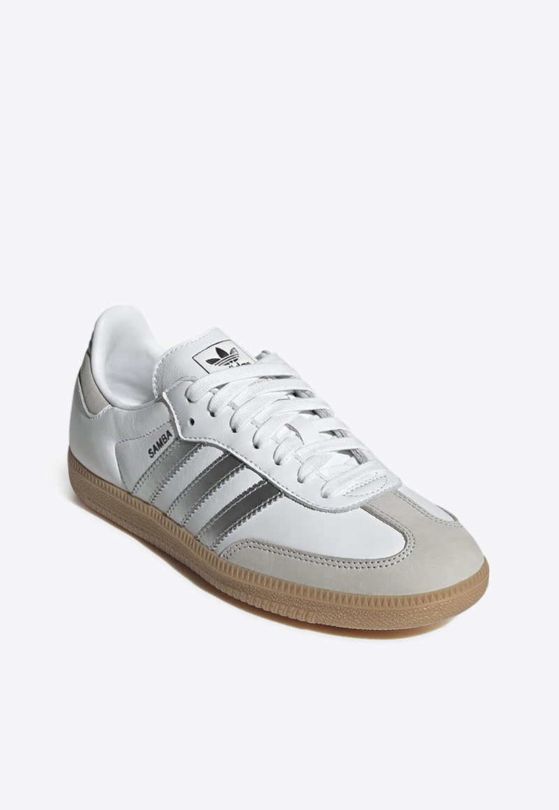 Adidas Originals Samba OG Leather Low-Top Sneakers White JI2725LE/Q_ADIDS-FW