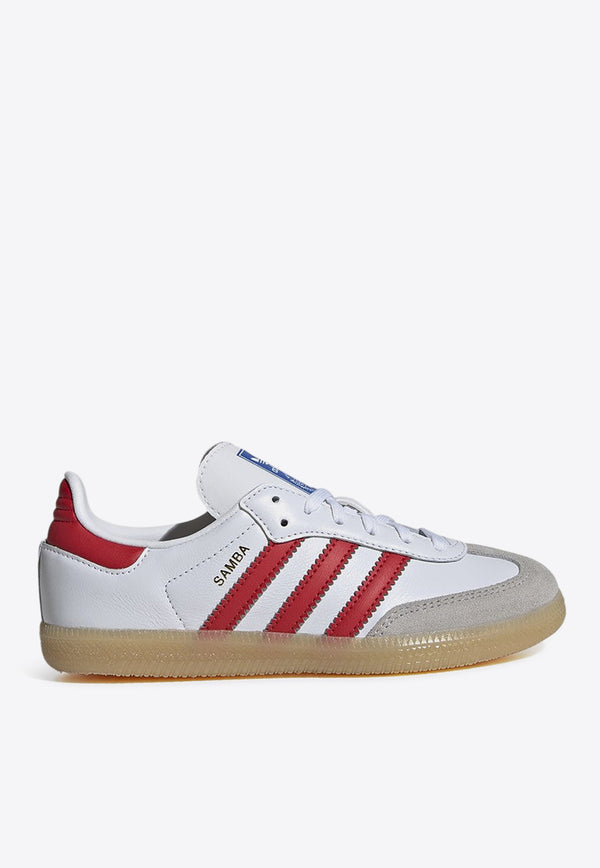 Adidas Kids Boys Samba OG Low-Top Sneakers White JI4465LE/P_ADIDS-WR