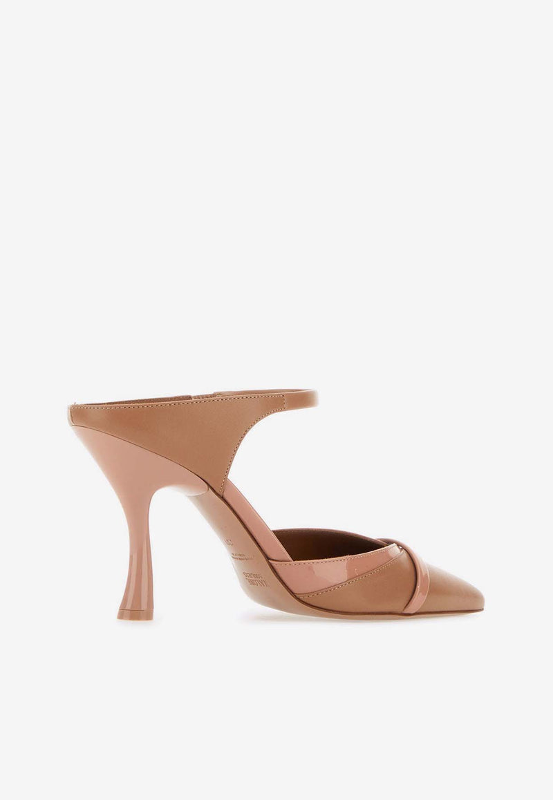 Malone Souliers Jil 90 Leather Pointed-Toe Mules JIL 90-2 NUDE