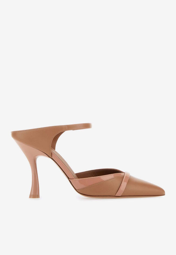 Malone Souliers Jil 90 Leather Pointed-Toe Mules JIL 90-2 NUDE