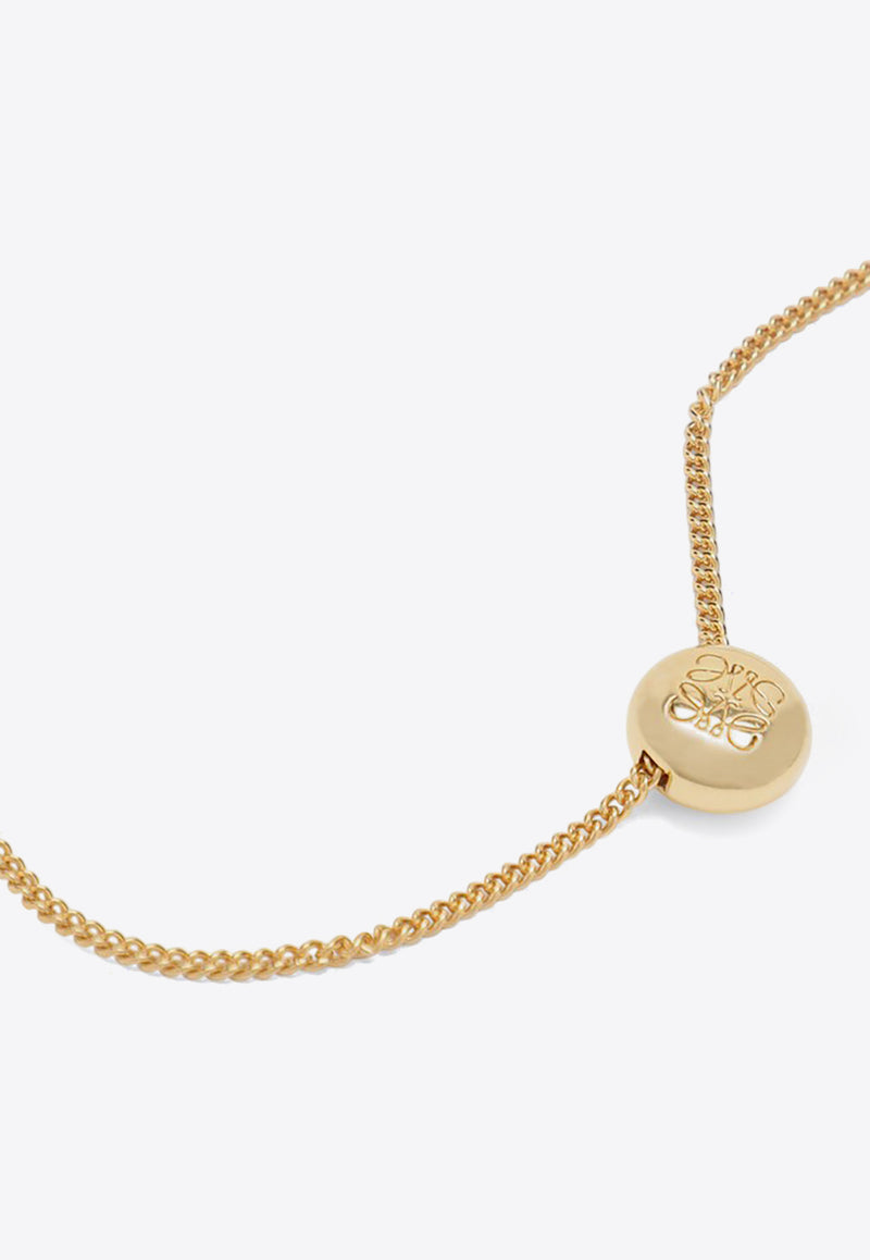Loewe Anagram Pebble Necklace Gold JJ07241X03MET/R_LOEW-8130