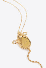 Loewe Mouse Pendant Necklace Gold JJ38241X05PR/R_LOEW-8130