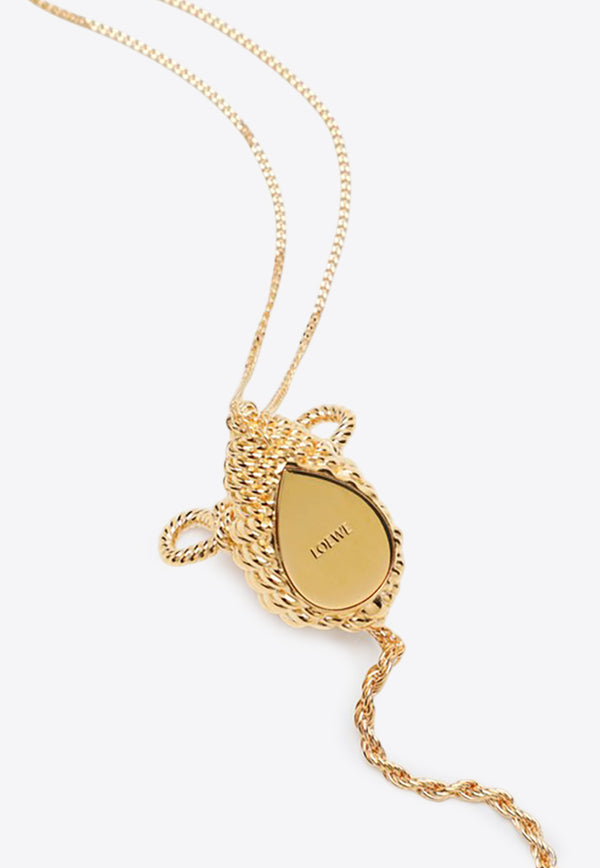 Loewe Mouse Pendant Necklace Gold JJ38241X05PR/R_LOEW-8130