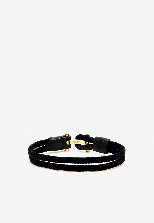 Tom Ford T-Lock Bracelet JM100-TLE001G 1N001 Black