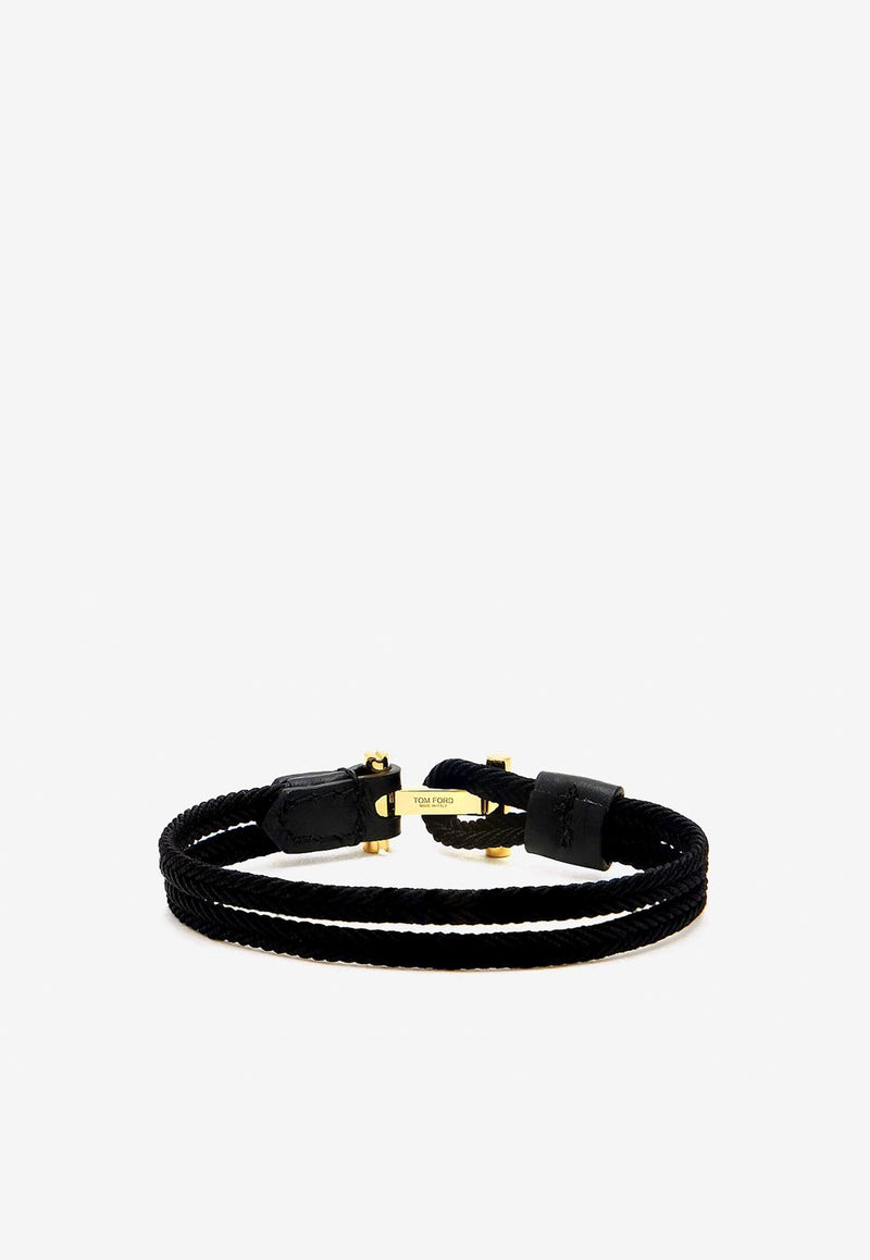 Tom Ford T-Lock Bracelet JM100-TLE001G 1N001 Black