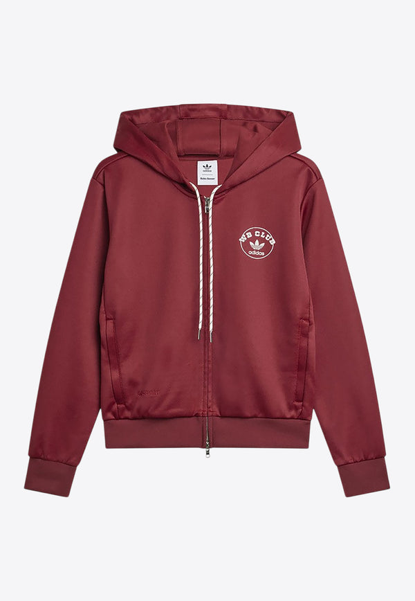 Adidas Originals X Wales Bonner Zip-Up Hooded Sweatshirt Bordeaux JM8298PL/Q_ADIST-CB