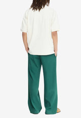 JW Anderson Anchor Embroidered Polo T-shirt Off-white JO0281_OFF-WHITE