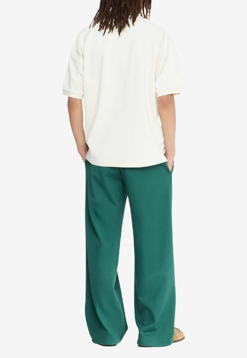 JW Anderson Anchor Embroidered Polo T-shirt Off-white JO0281_OFF-WHITE